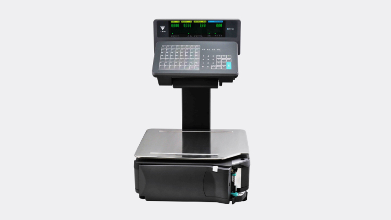 Digi SM-120LLEV erhöhte Linerless Einzelhandelswaage in grau