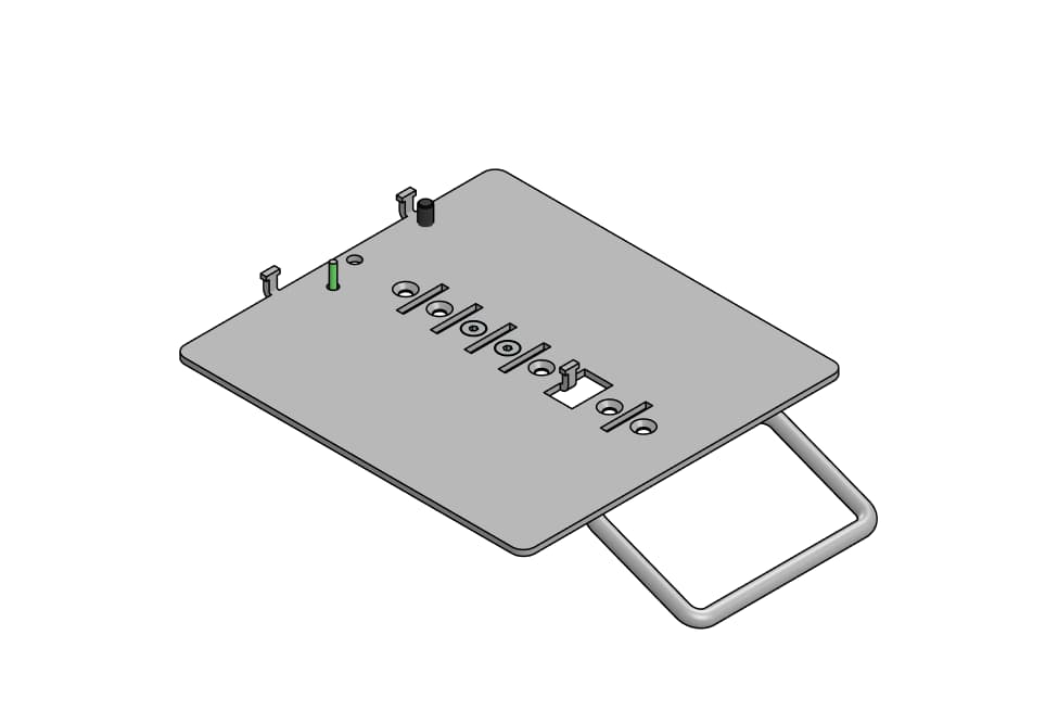 SpacePole Halteplatte für das EC-Gerät "Verifone MX925" und "Verifone MX915" - Zeichung