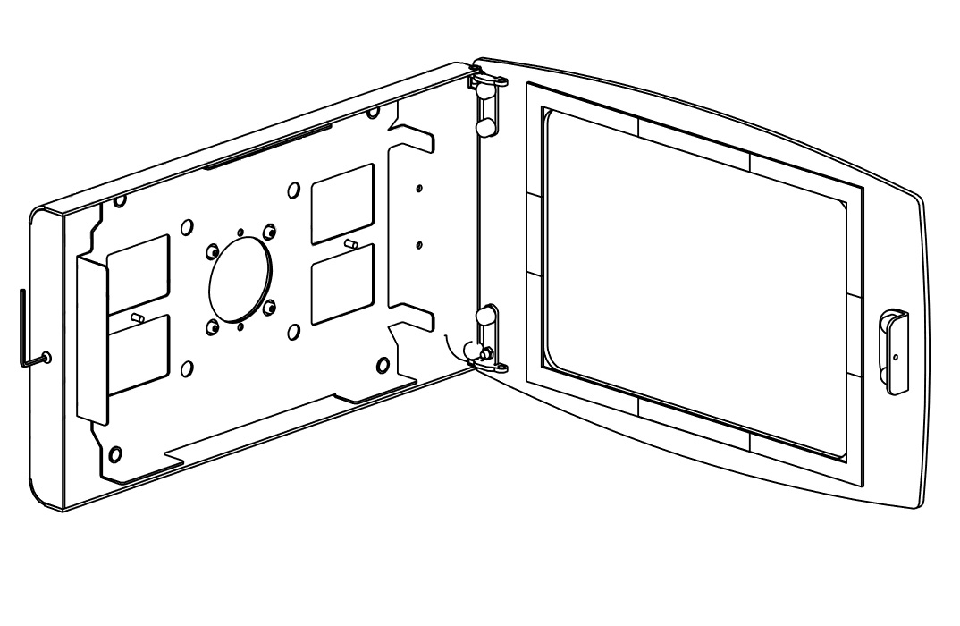 SpacePole® Tablet-Halterung für div.Tablets 9,7 Zoll (A-Frame) - Zeichnung ohne Schloss