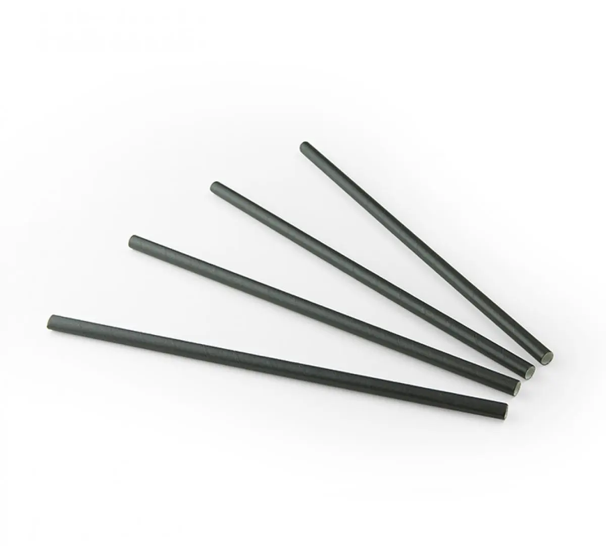 FSC-zertifizierter Papier-Trinkhalm in Schwarz, 8mm Durchmesser und 24cm lang