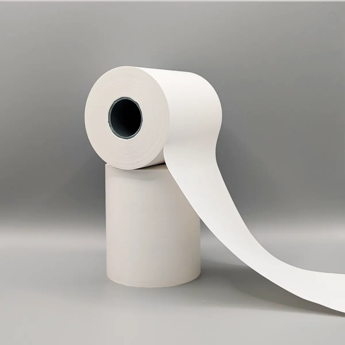 Linerless Restick Etikett 80mm x 49m Stapel Cover Linerless Restick Etikett 80mm x 49m Stapel Cover