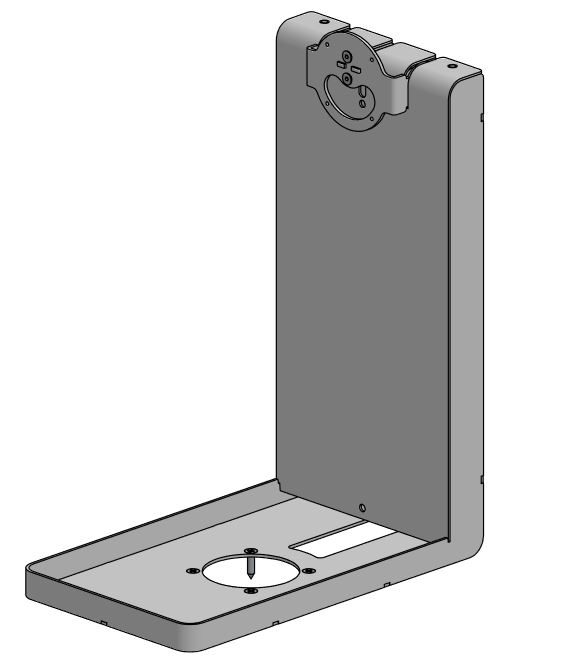 SpacePole® Standfuß Tablet-Halterung TabPrint für Epson TM-m 30 - Zeichung