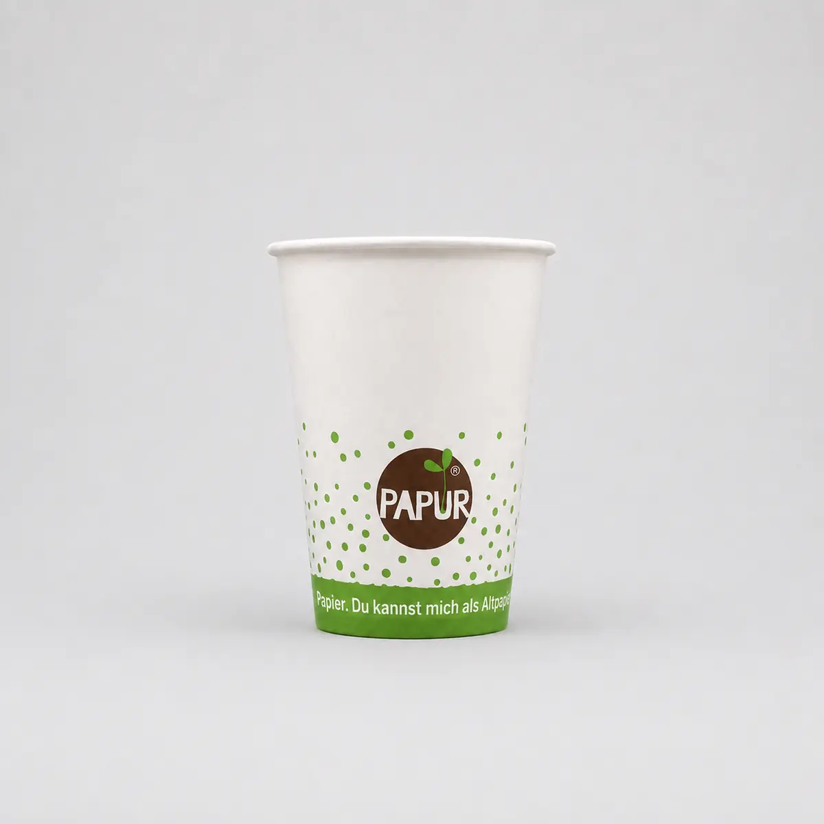 Automatenbecher mit 180ml Füllvolumen im Papur-Design