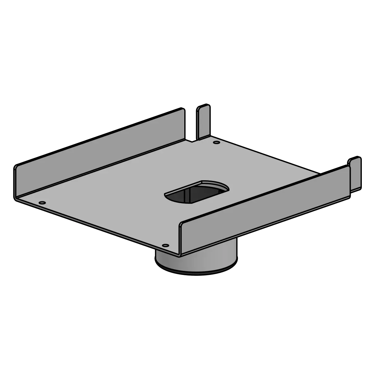 SpacePole Druckerplatte für Epson TM-T70 in schwarz