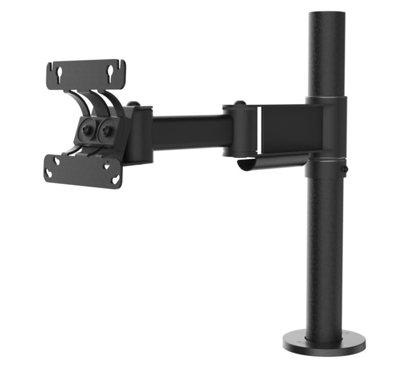 SpacePole SP2 Standrohr 400 mm mit Winkelarm 300 mm VESA 75/100 ARC-Halterung Realsbild