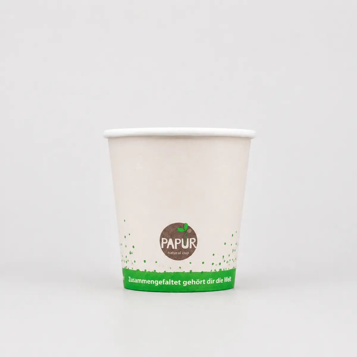 Kaffeebecher mit 100ml Füllvolumen ohne PE-Beschichtung aus Papur-Pappe