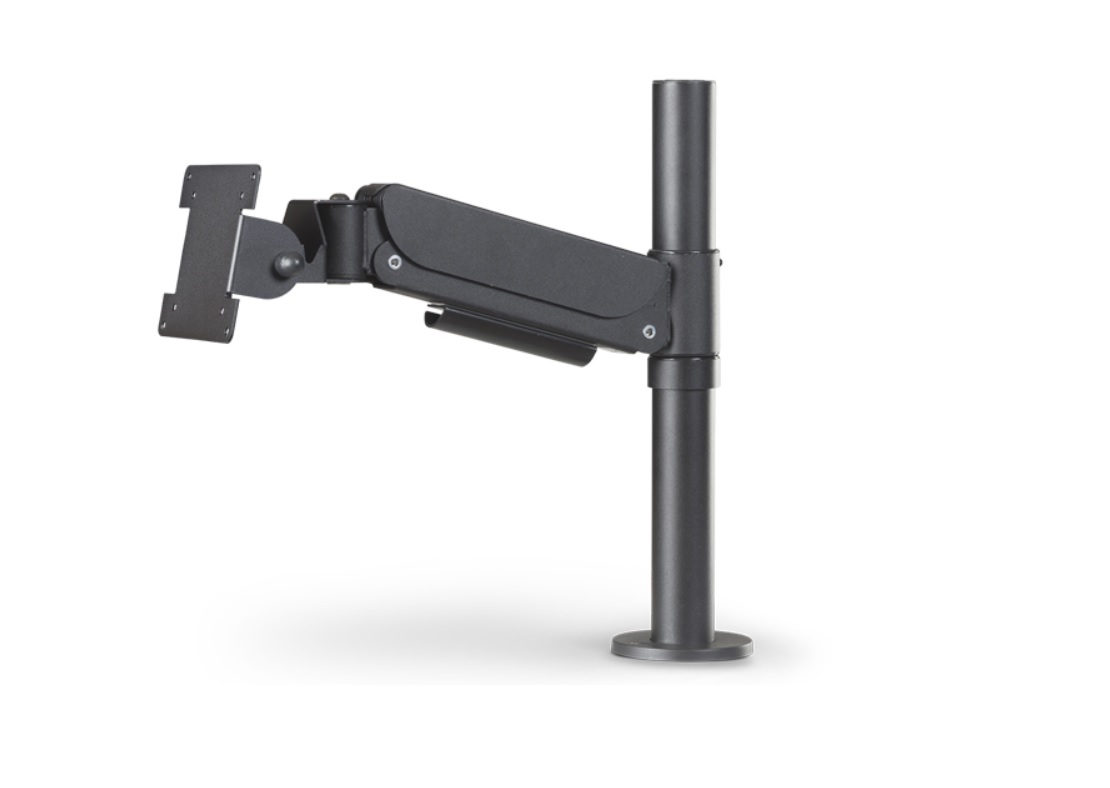 SpacePole Standrohr 400 mm mit höhenverstellbarem Arm und VESA 75/100 "Classic" Realbild