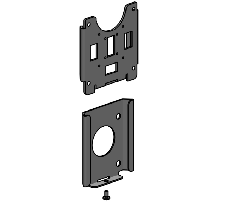 SpacePole®Wandhalterung für Tablet-Halterung - gerade - Bauteile