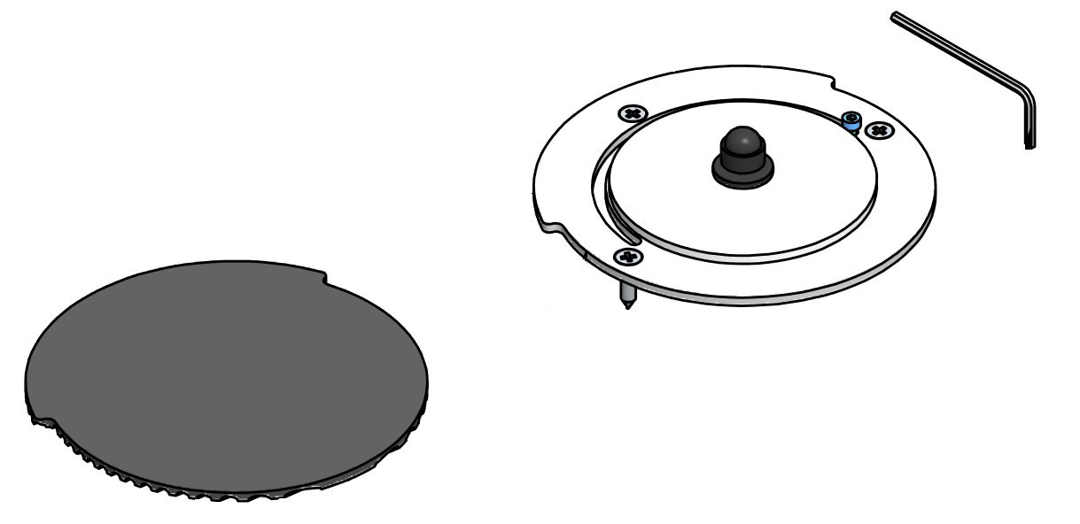 SpacePole® Tablet-Halterung Drehteller (C-Frame) - Bauteile/ Zeichnung
