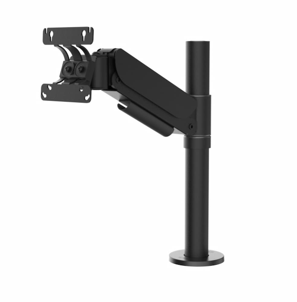 SpacePole SP2 Standrohr 400 mm mit höhenverstellbarem Arm und VESA 75/100 ARC-Halterung Realsbild