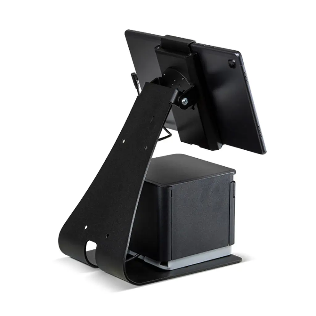 SpacePole U-Frame TabPrint mit Drucker in Schwarz