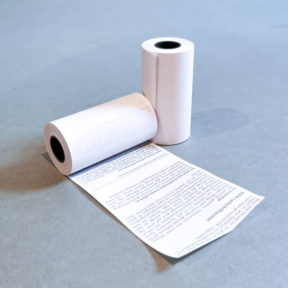 Thermorolle 57 x 10m x 12 | SEPA Lastschrifttext | Phenolfrei (BP frei)