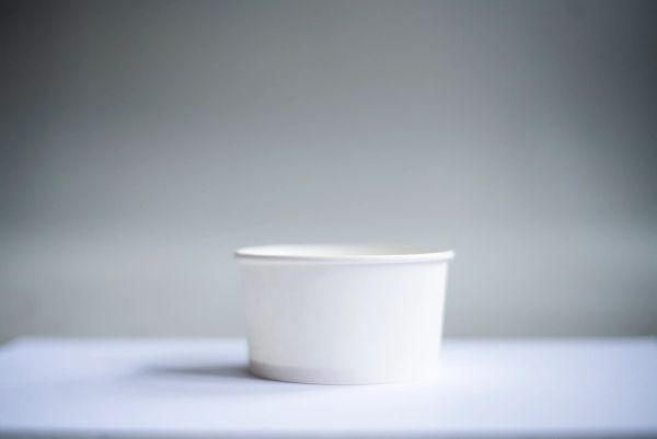 Eisbecher aus Pappe 160ml mit 85mm Durchmesser und 43mm Höhe in Weiß und mit PE-Beschichtung