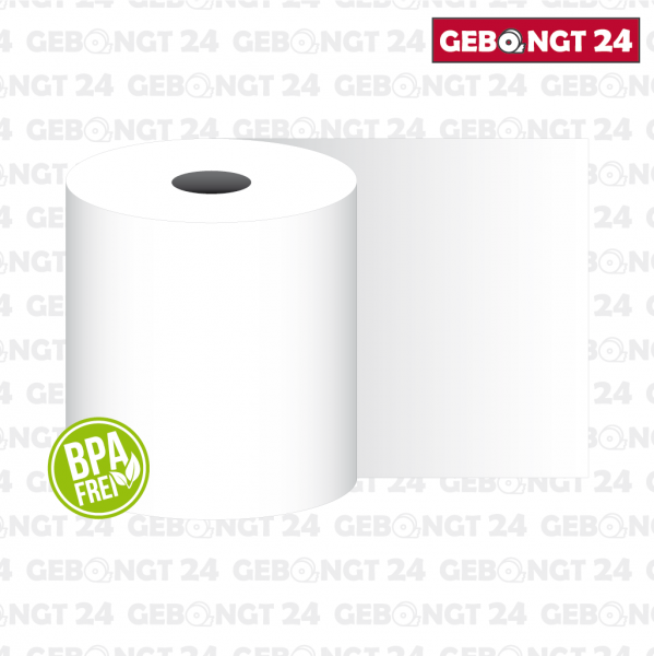 Thermopapierrolle 80mm breit, weiß - 75g/m² - BPA frei