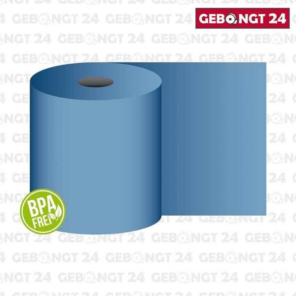 Thermorolle 80mm x 80m x 12mm, blau